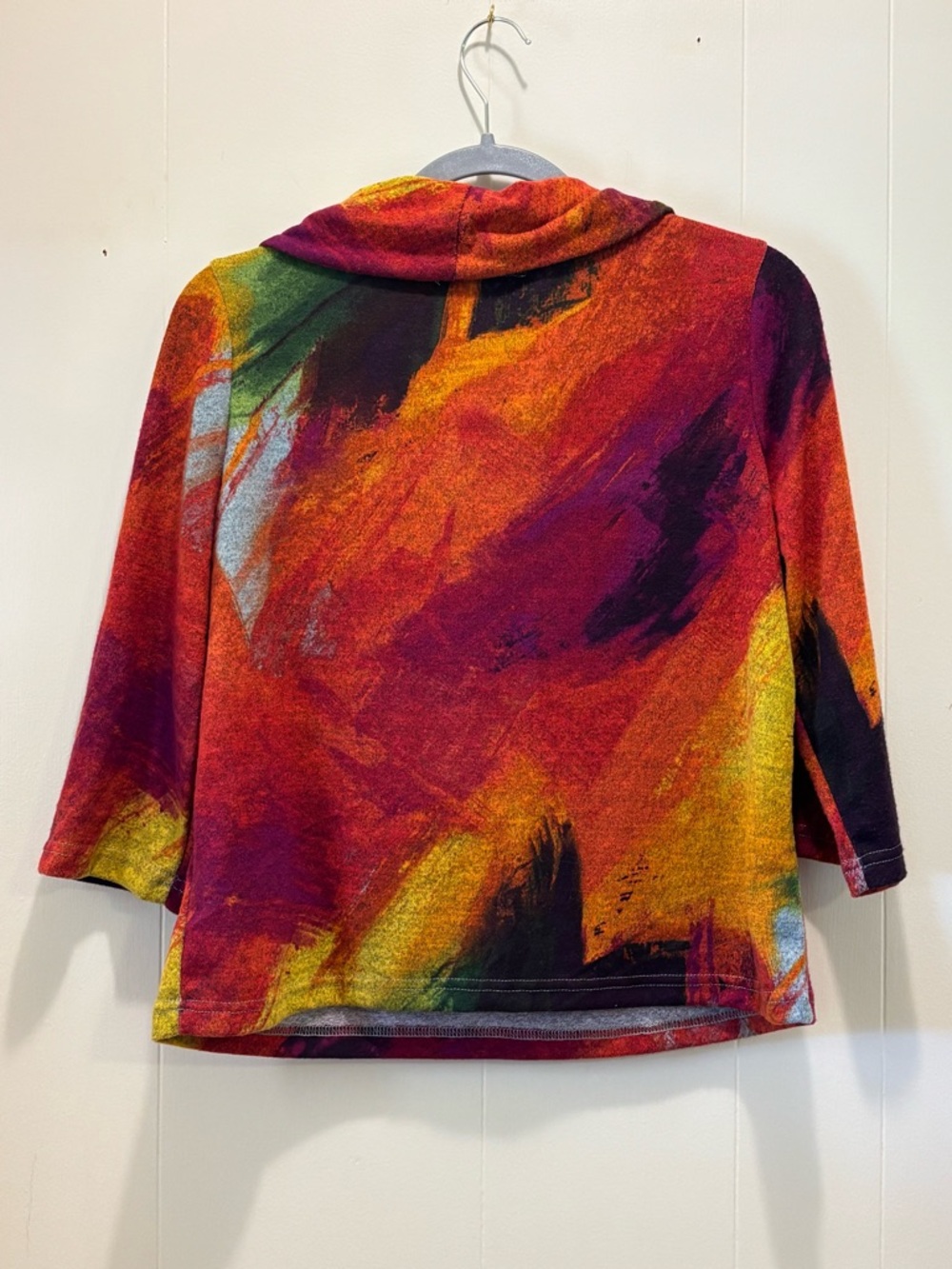 Thomas & Olivia Artsy Cowl Neck Abstract Print Blouse Petite - Picture 6 of 6
